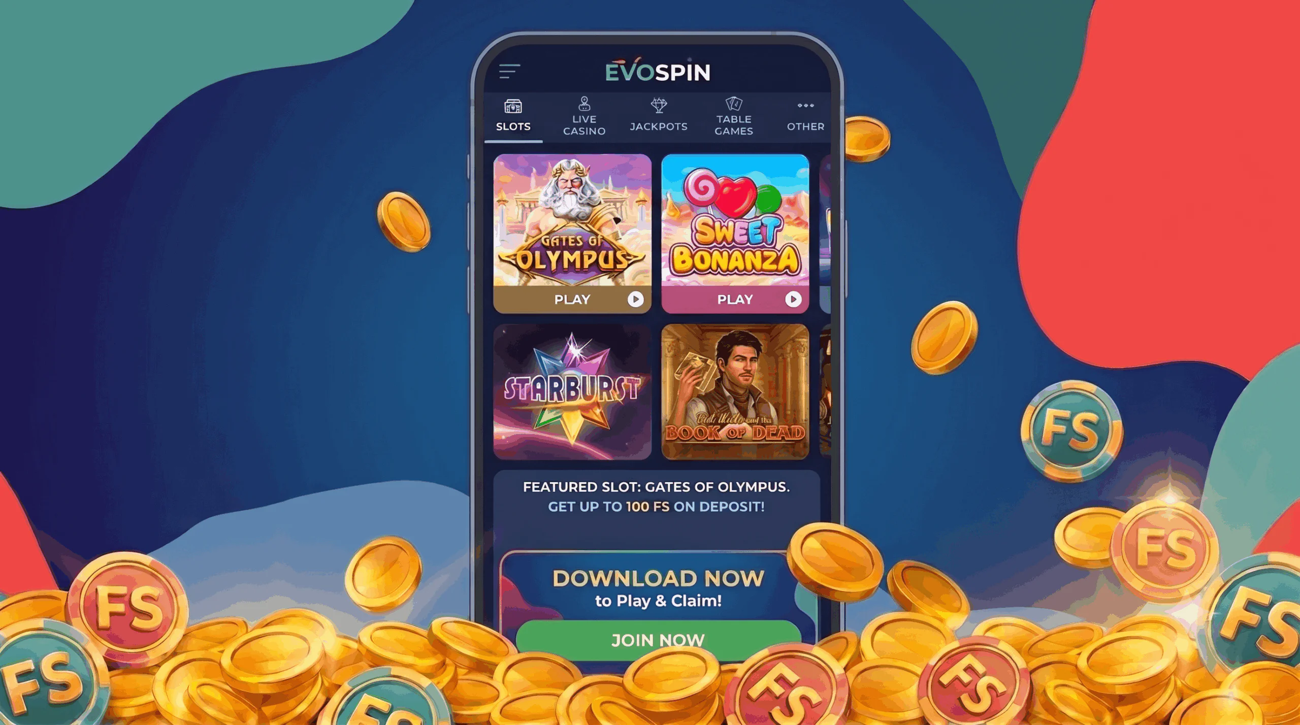 evospin app 3 Mobiele casino lobby en slot games interface in de Evospin app - evospin24x7.nl